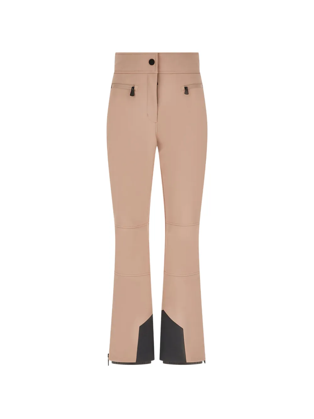 Moncler Grenoble logo-patch flared trousers Beige