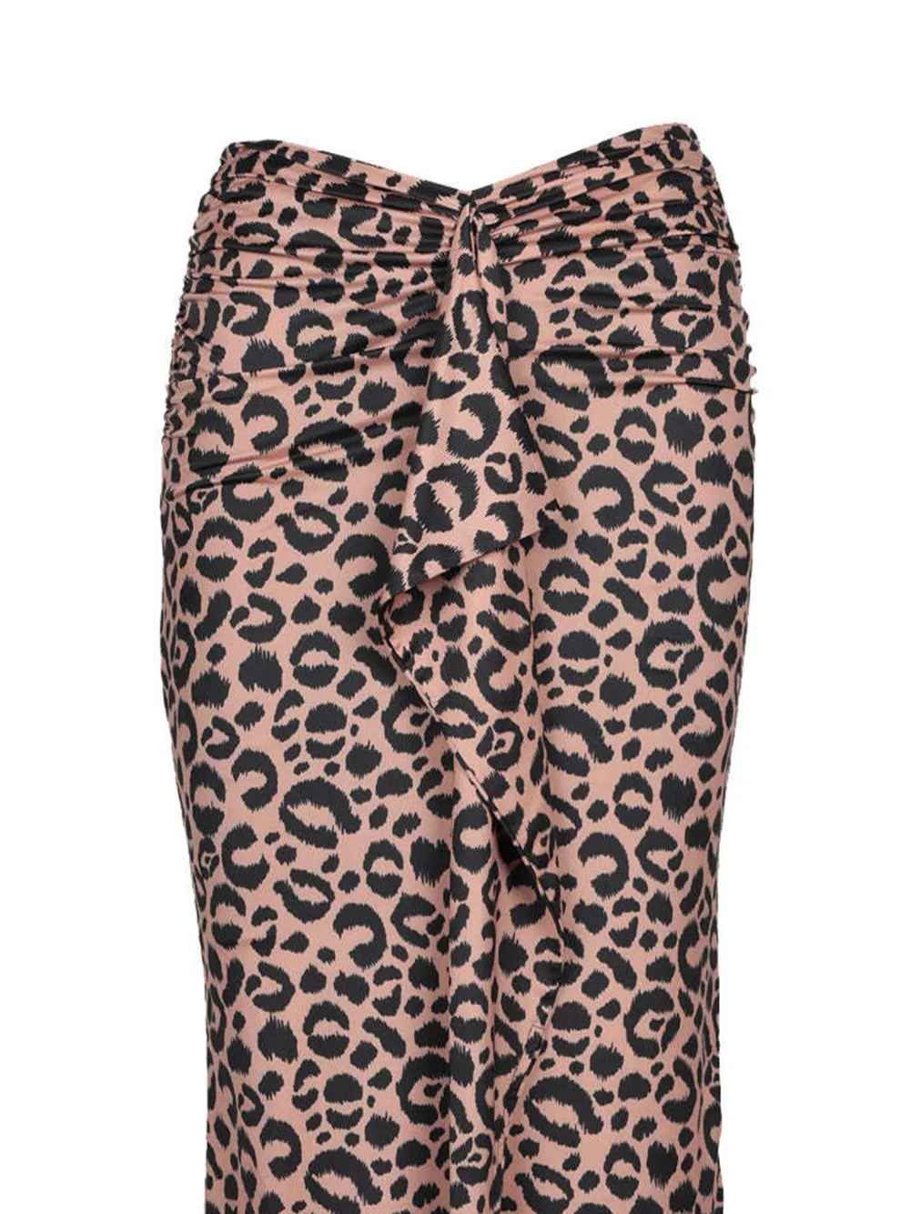 Essentiel Antwerp Joya leopard-print skirt Beige