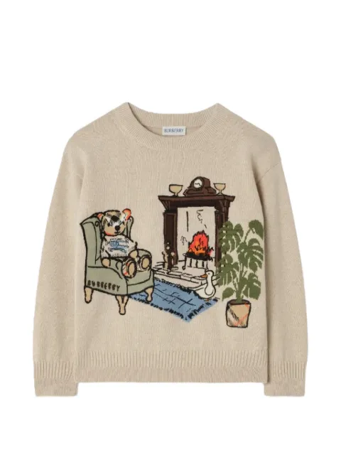 Burberry Kids Thomas Bear-intarsia sweater