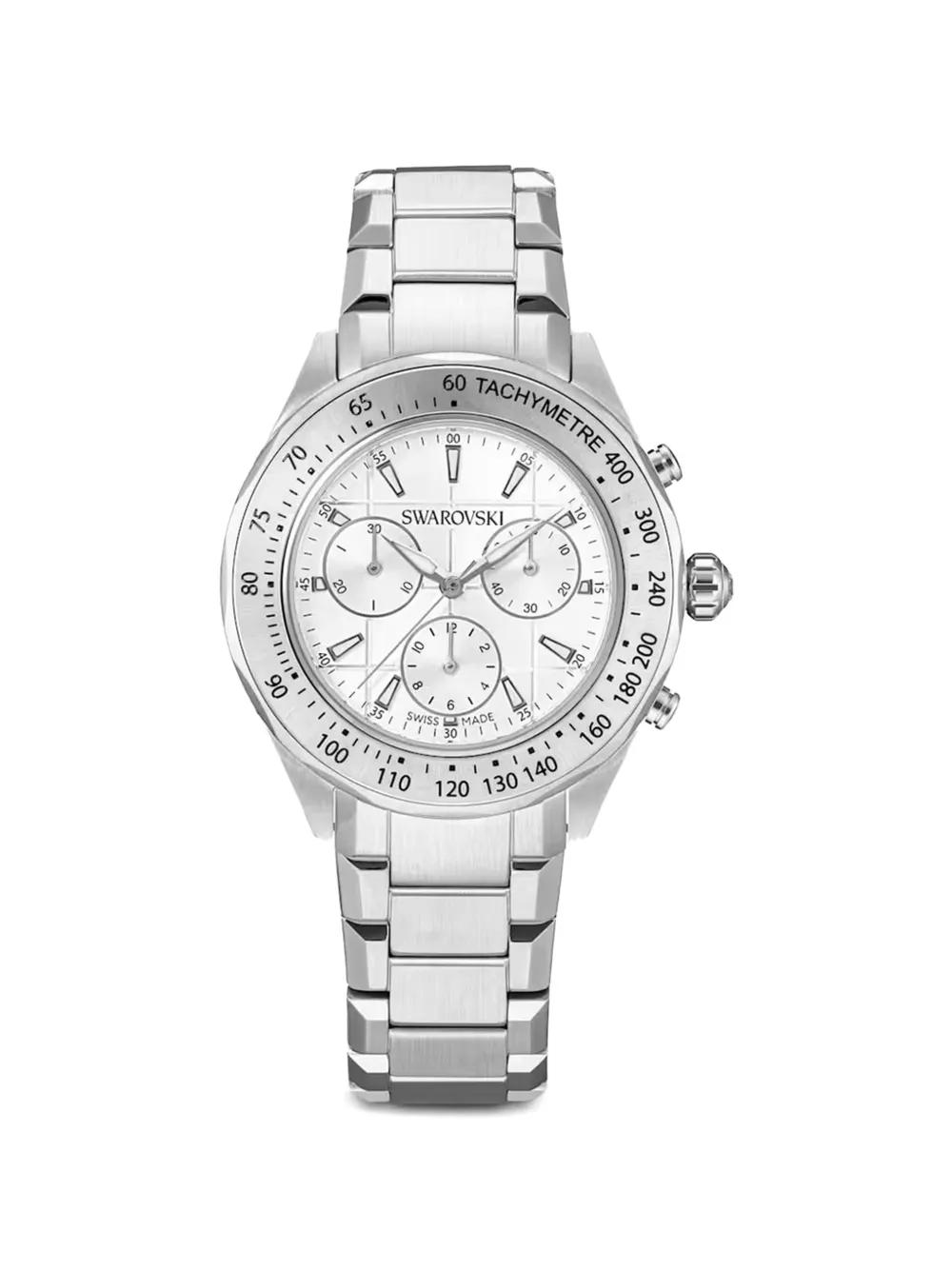 Swarovski tachymeter bezel chronograph 37mm watch - Bianco