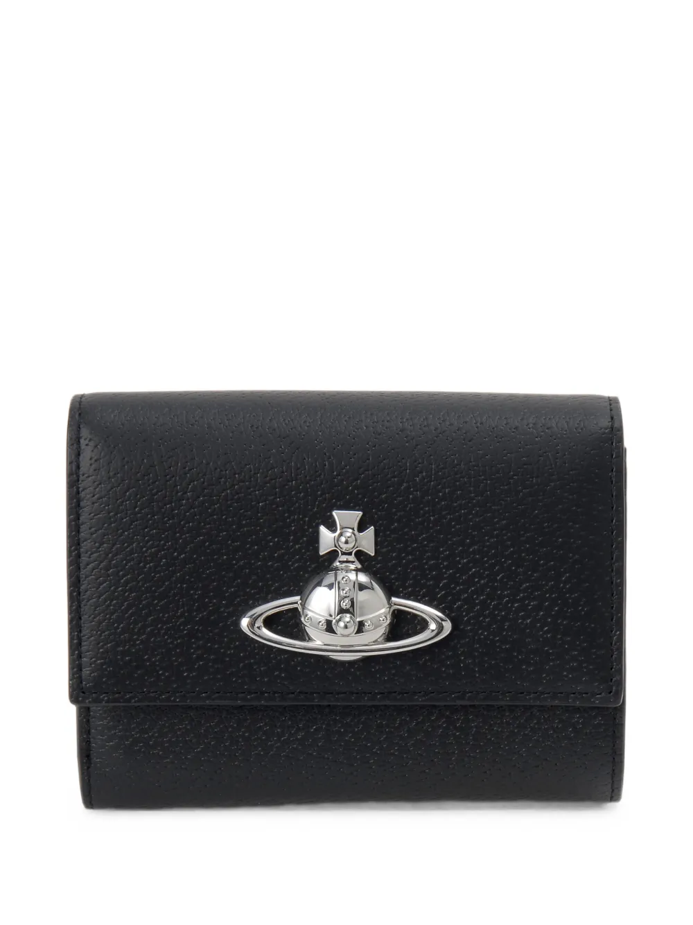 Vivienne Westwood Orb-plaque grained leather wallet