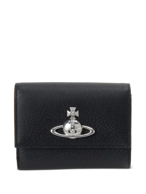 Vivienne Westwood Orb-plaque grained leather wallet