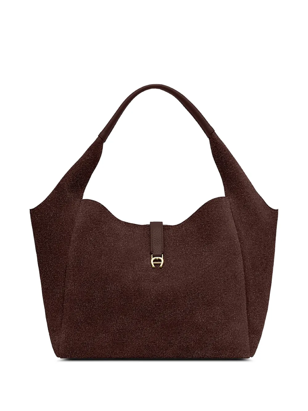 AIGNER medium Zaira suede shoulder bag - Brown