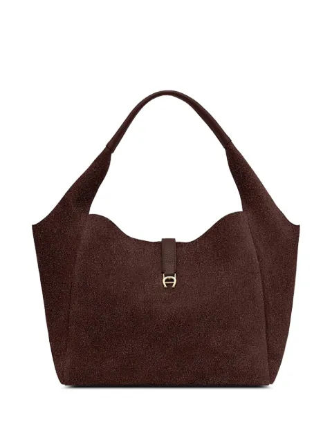 AIGNER medium Zaira suede shoulder bag