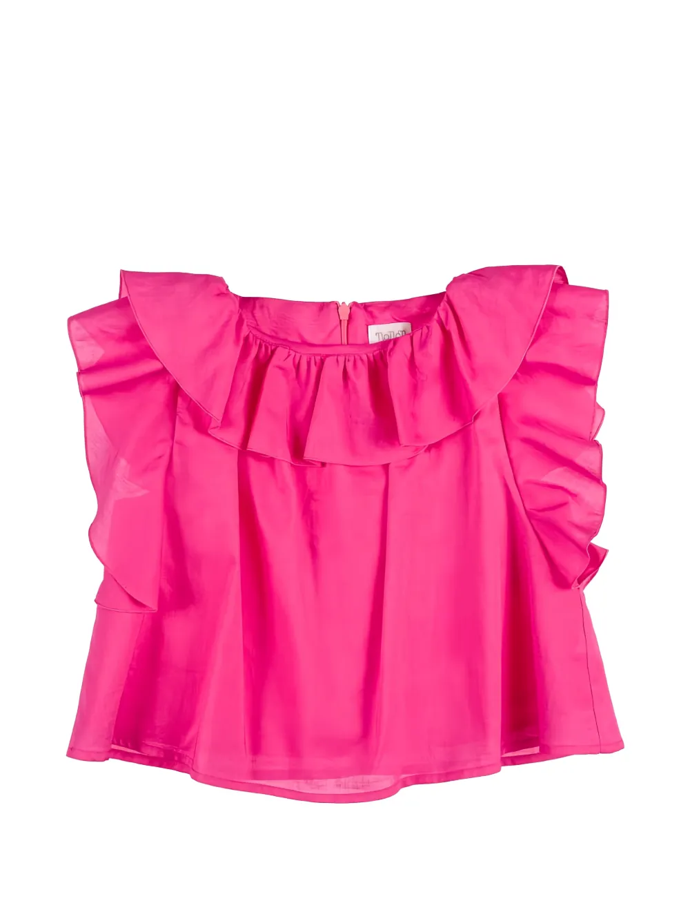 NANAN ruffled sleeveless blouse - Rosa