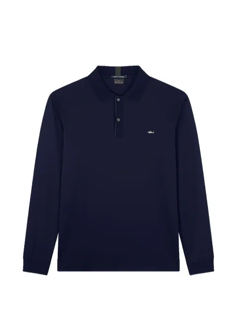 Paul & Shark logo-patch long-sleeve polo shirt