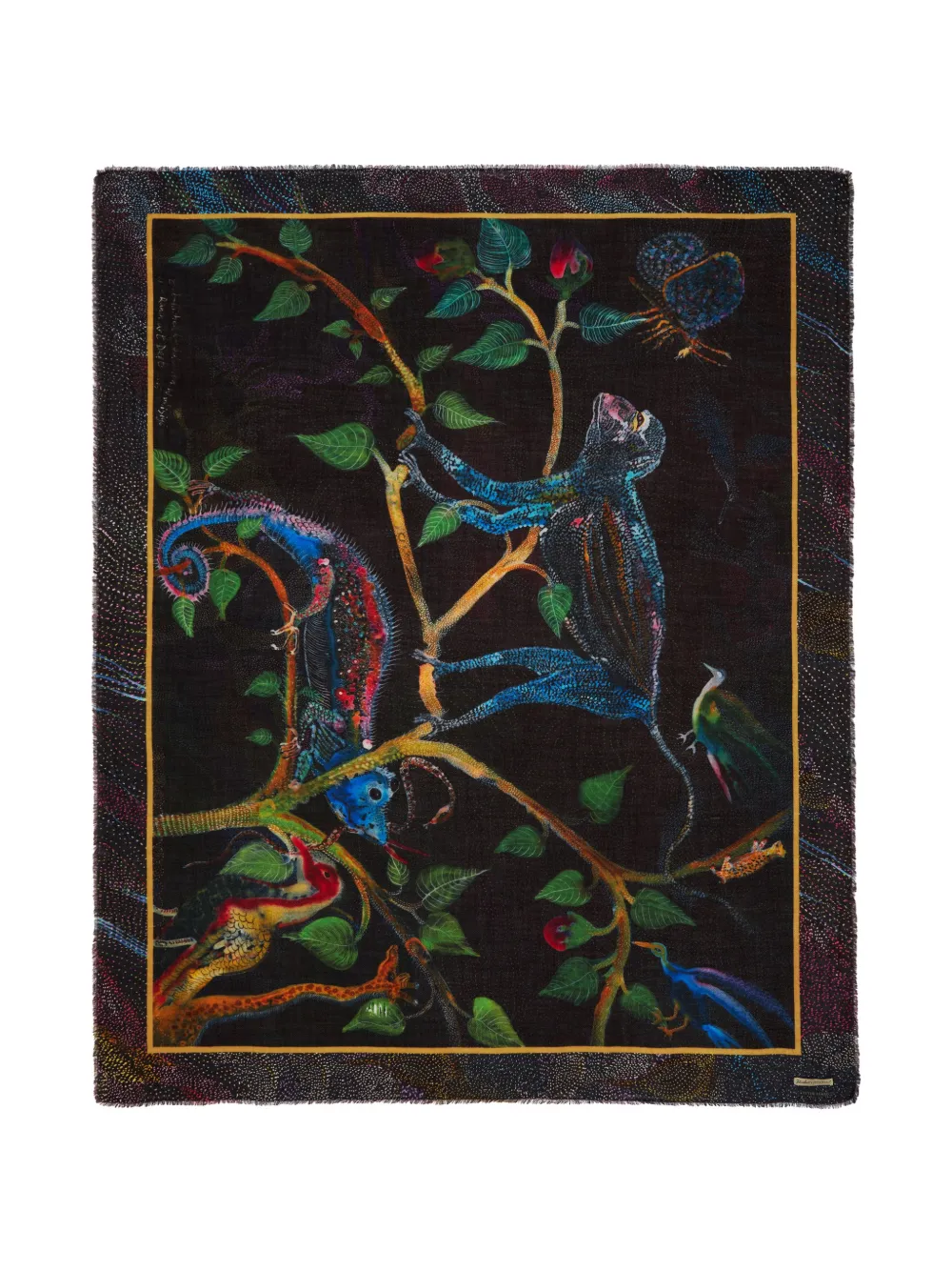 Faliero Sarti Monkey frayed scarf - Nero