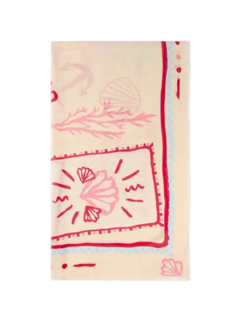 Pennyblack marine-print frayed scarf
