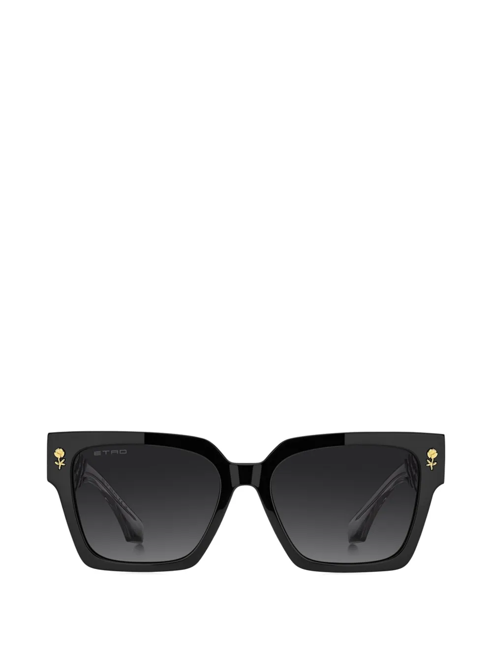 ETRO floral-engraved rectangular-frame sunglasses - Noir ETRO floral-engraved rectangular-frame sunglasses - Noir