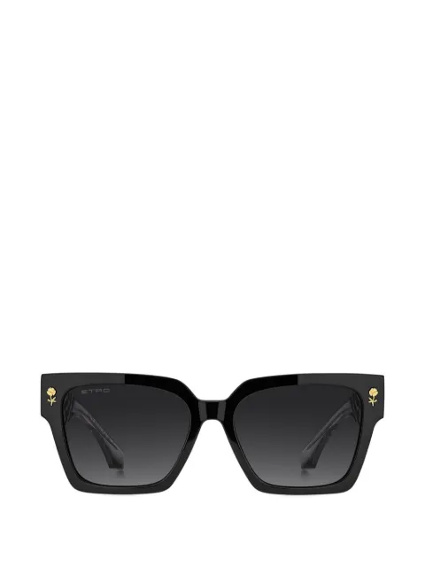 ETRO floral-engraved rectangular-frame sunglasses