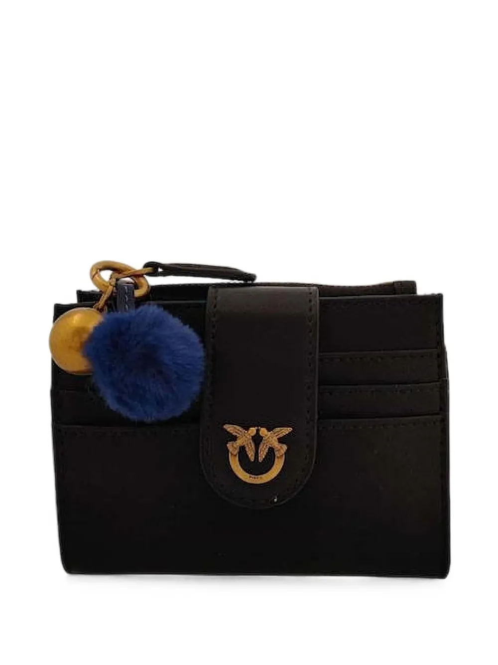 PINKO Love Birds pompom-detail wallet - Nero