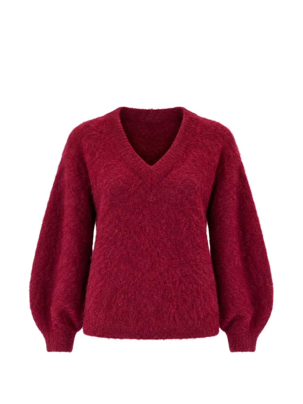 LIU JO V-neck brushed-knit sweater - Rosso