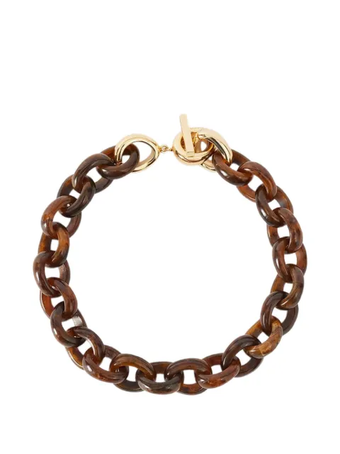 JOSEPH tortoiseshell-effect chunky-link necklace