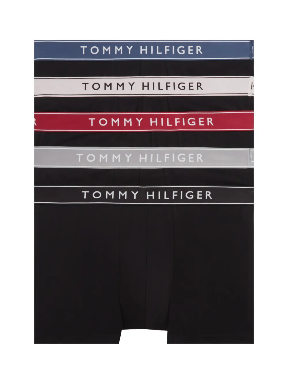 Tommy Hilfiger Vijf boxershorts met logoband Zwart