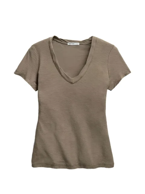 James Perse reverse-binding slub-texture T-shirt