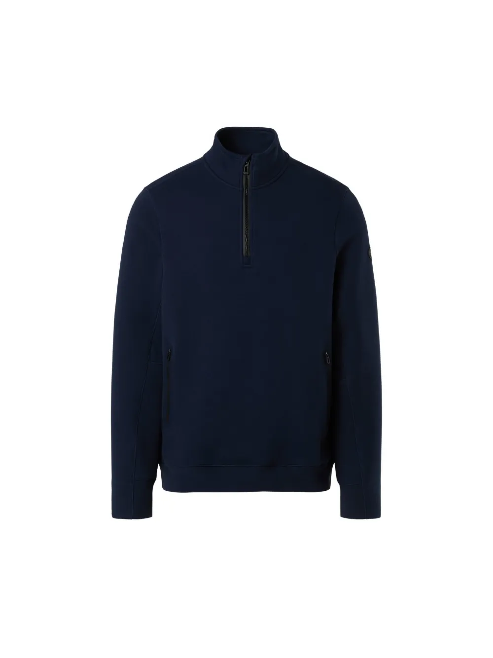 North Sails Jersey sweater met halve rits Blauw