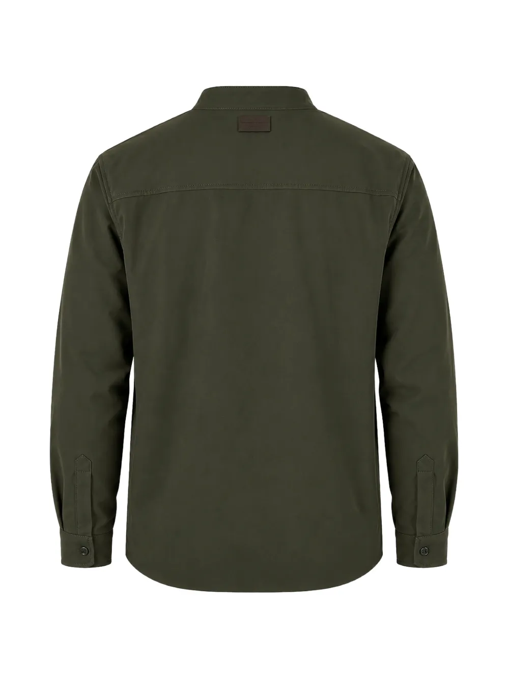 Emporio Armani Shirtjack met bandkraag en zak-detail Groen