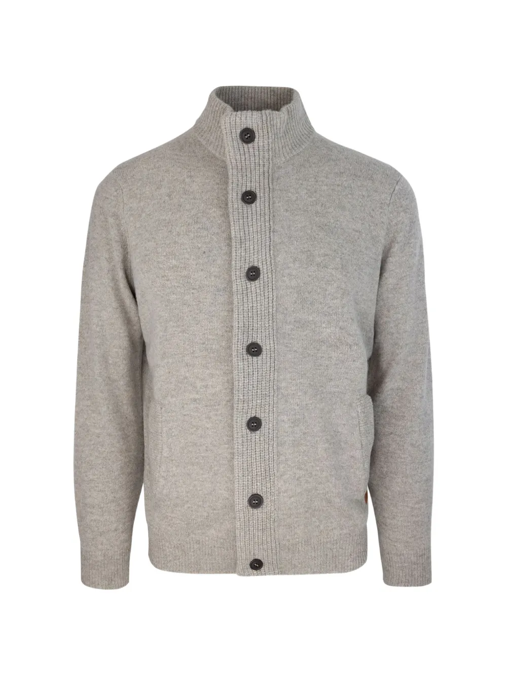 Barbour Essential elbow-patch button-up cardigan - Gris Barbour Essential elbow-patch button-up cardigan - Gris