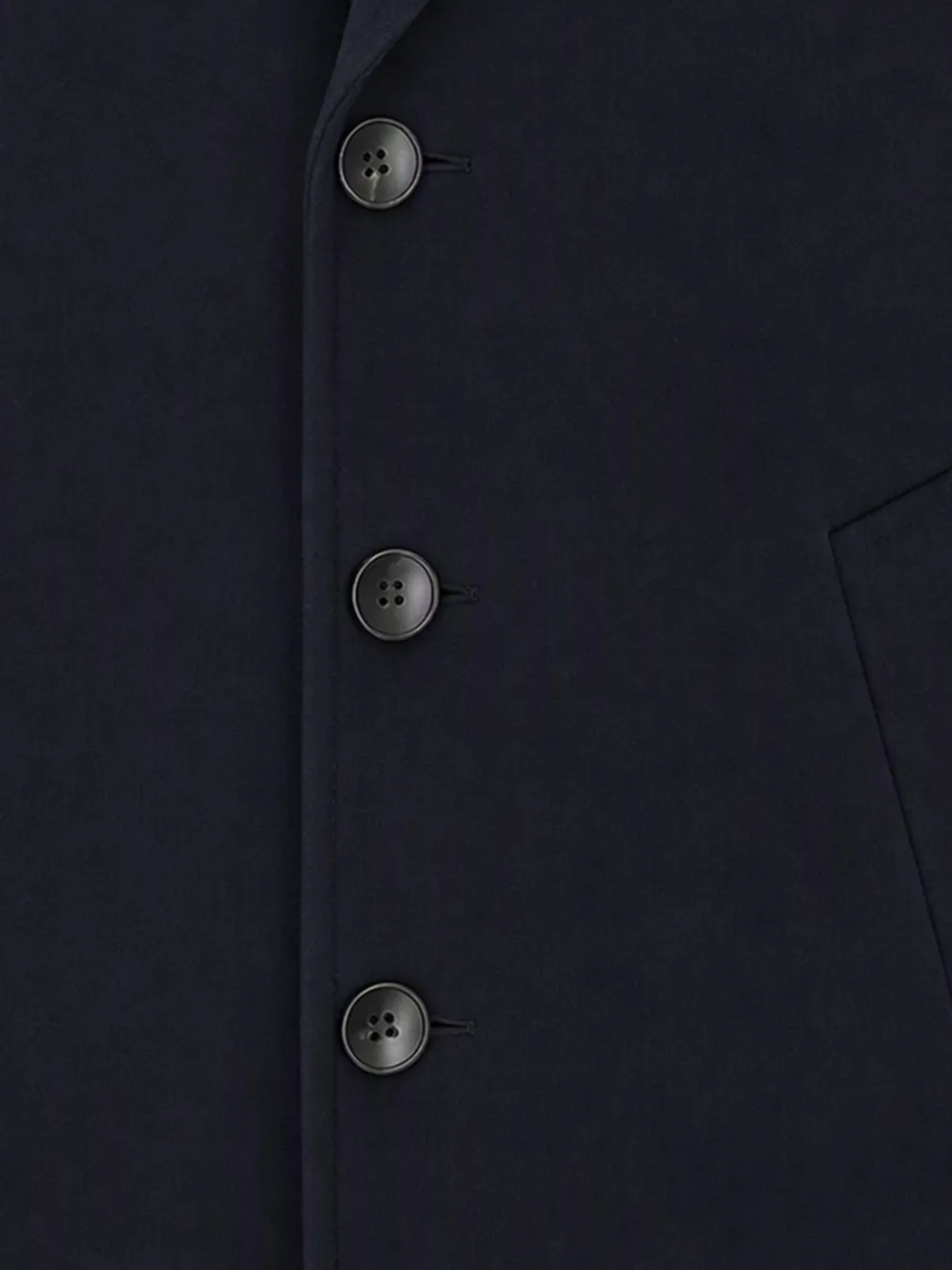 BRERAS MILANO Mantel met enkele rij knopen Blauw