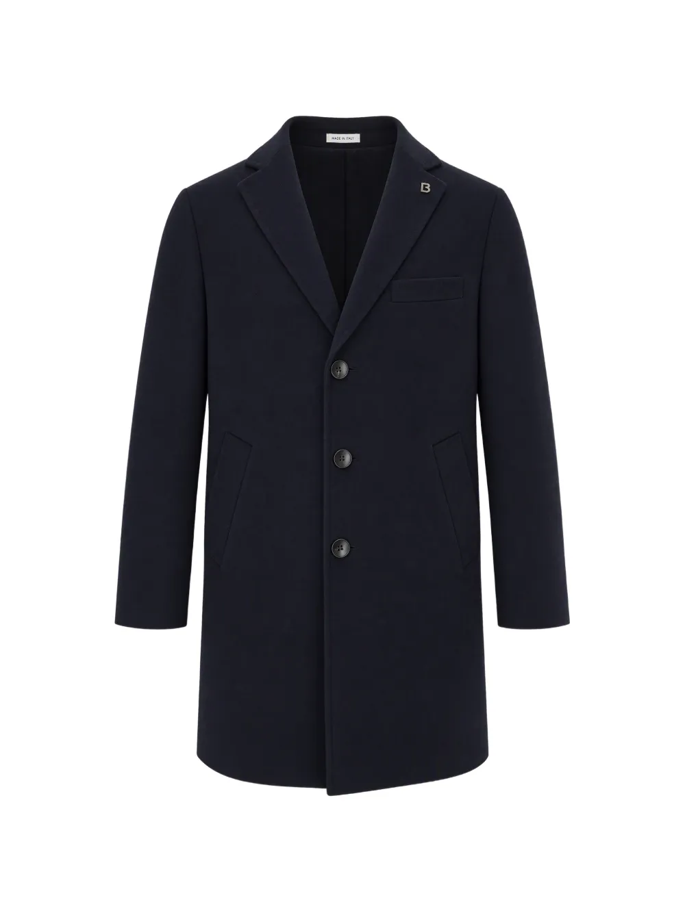 BRERAS MILANO single-breasted notched-lapels coat - Blue
