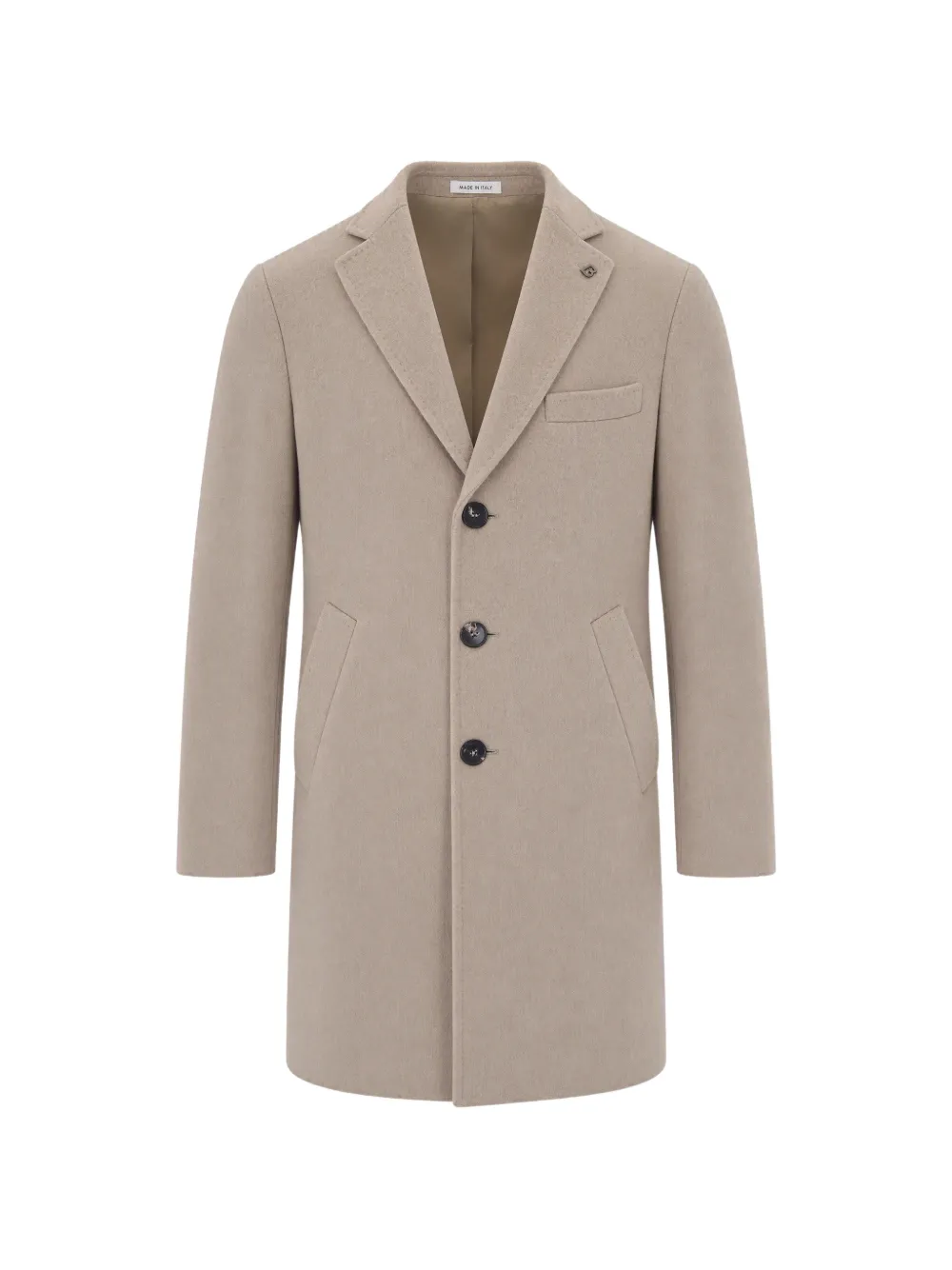 BRERAS MILANO single-breasted notched-lapels coat - Toni neutri