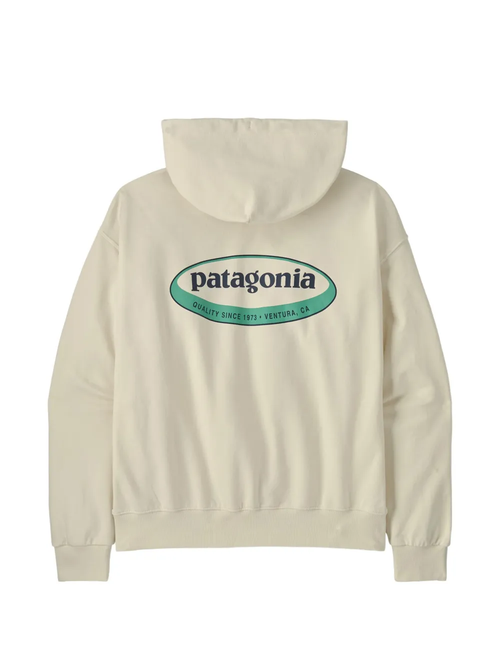 Patagonia logo-print hoodie Beige