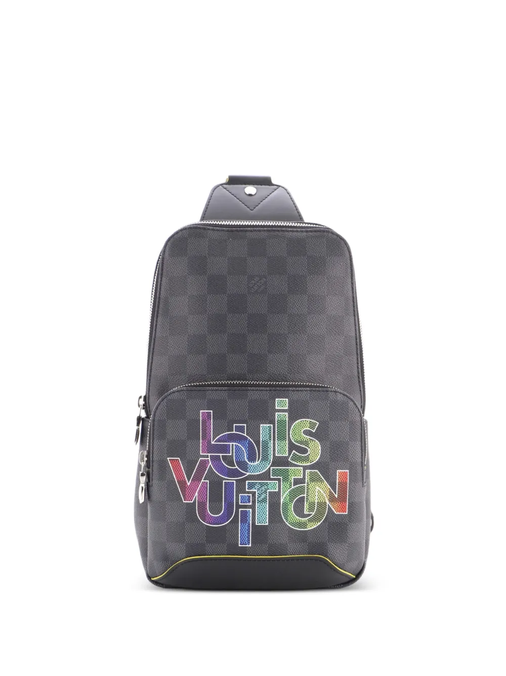 Louis Vuitton Pre-Owned Avenue Sling Bag Limited Edition Interlinked Logo Damier Graphite crossbody bag - Schwarz