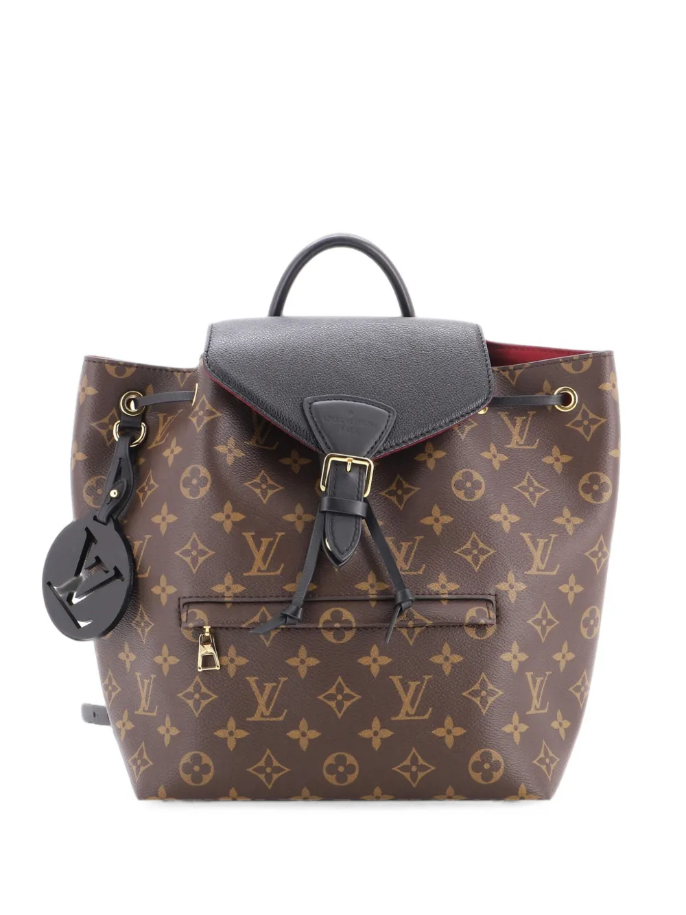 Louis Vuitton Pre-Owned sac à dos Montsouris NM Monogram en toile et cuir PM - Noir