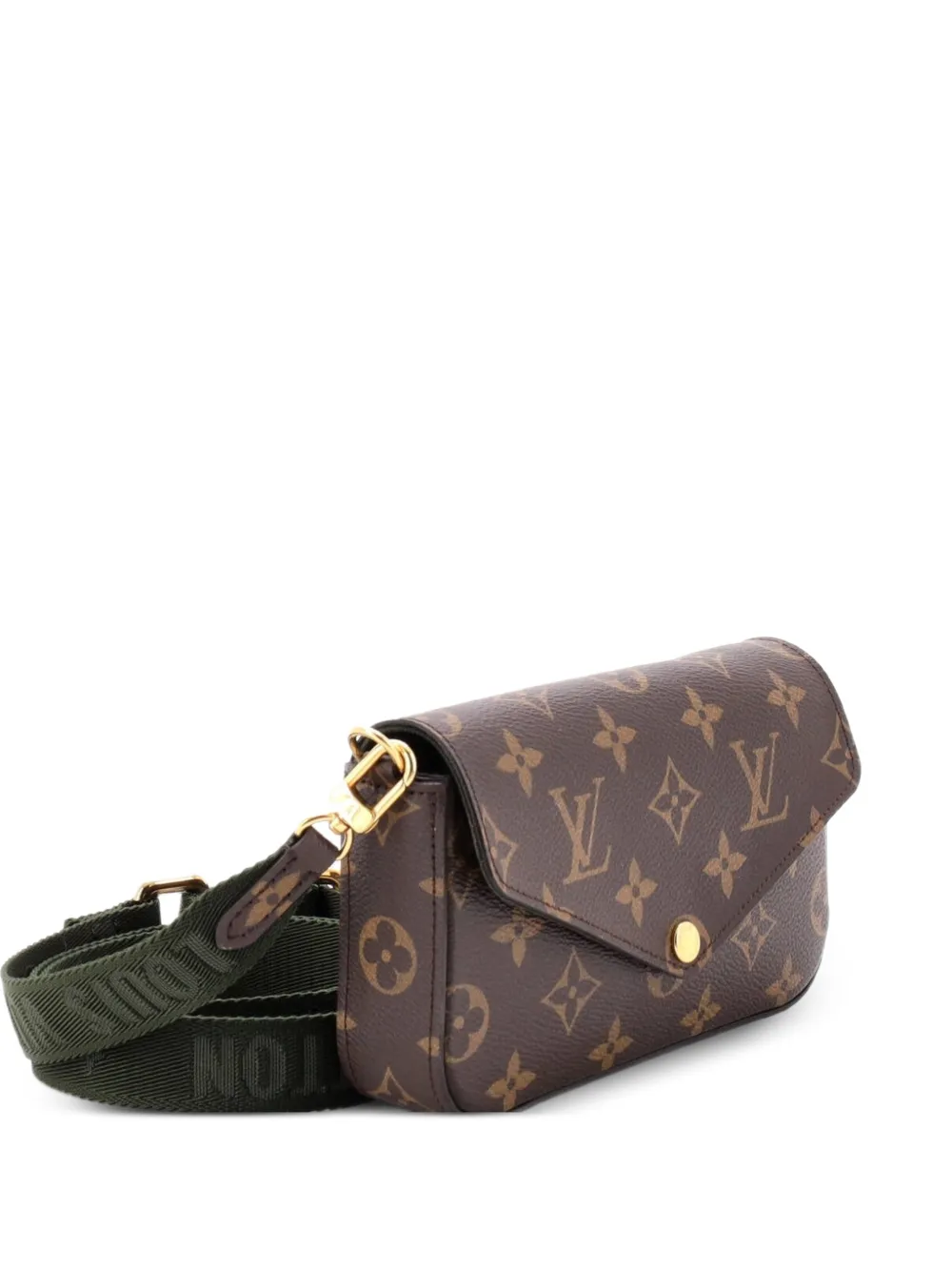 Louis Vuitton Pre-Owned Felicie Strap & Go Handbag Monogram Canvas crossbody bag - Brown