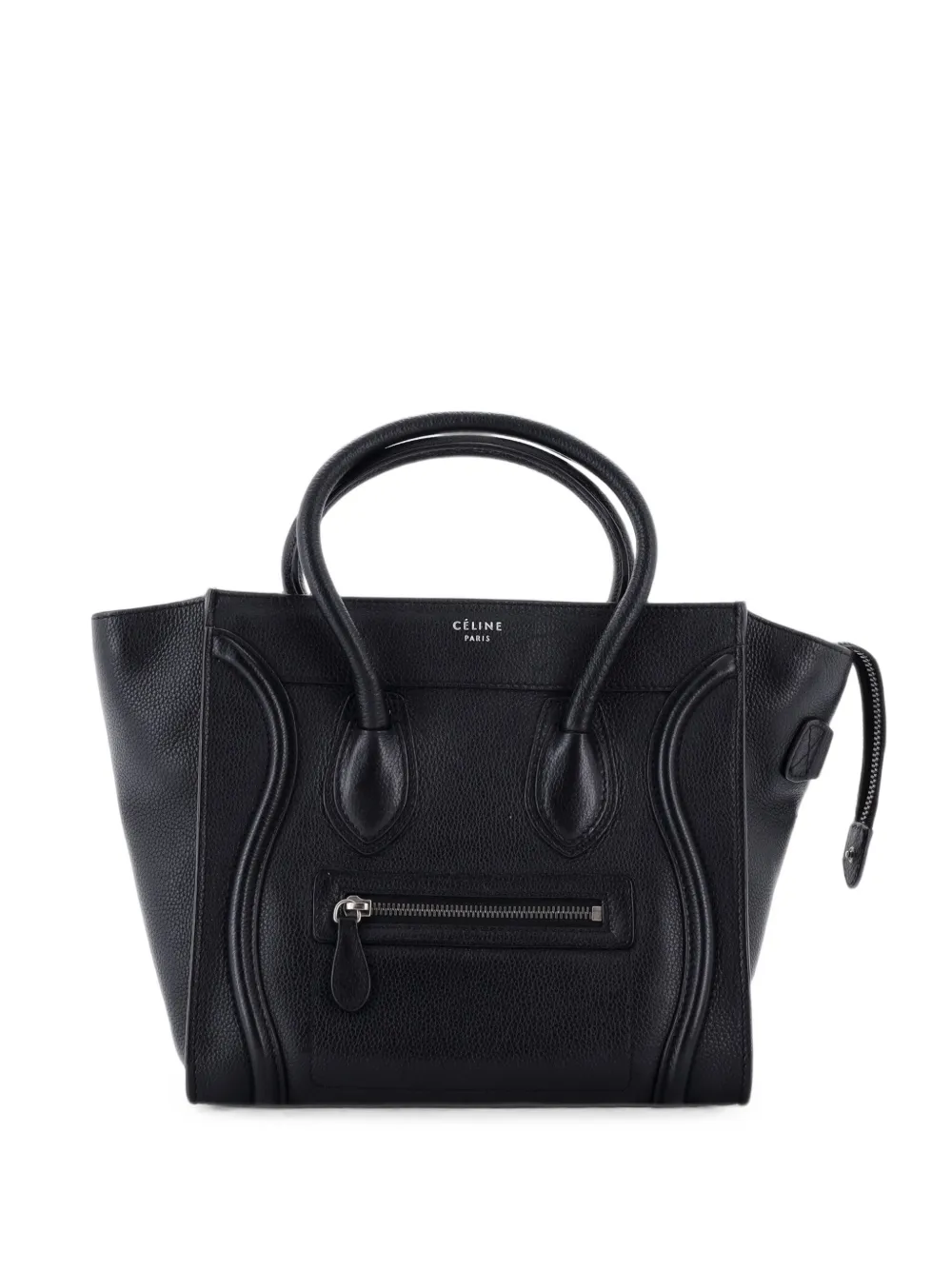 Celine Pre-Owned Luggage Bag Grainy Leather Micro tote bag - Nero