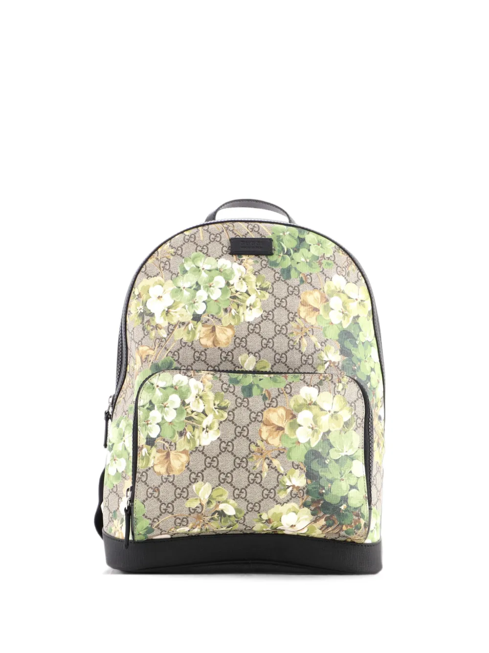 Gucci Pre-Owned Zip Pocket Blooms Print GG Coated Canvas Medium backpack - Marrone