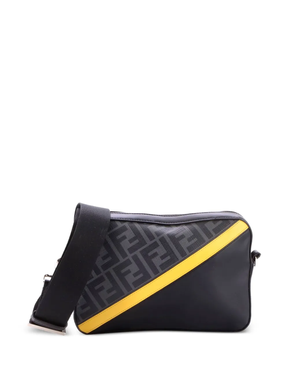 Fendi Pre-Owned Camera Case Bag Zucca Coated Canvas and Leather Small crossbody bag - Black