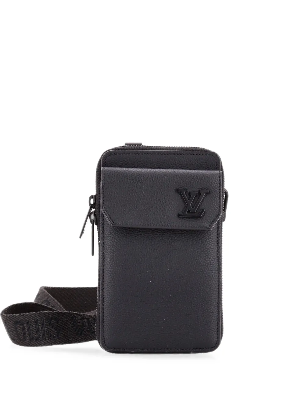 Louis Vuitton Pre-Owned Aerogram Phone Pouch Leather crossbody bag - Nero