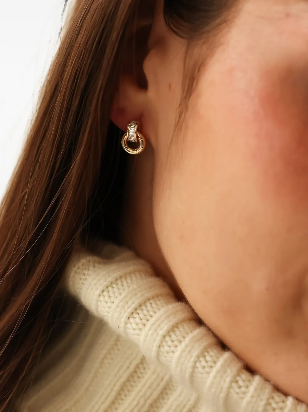 Dana Rebecca Designs Sadie diamond interlocking earrings - Oro