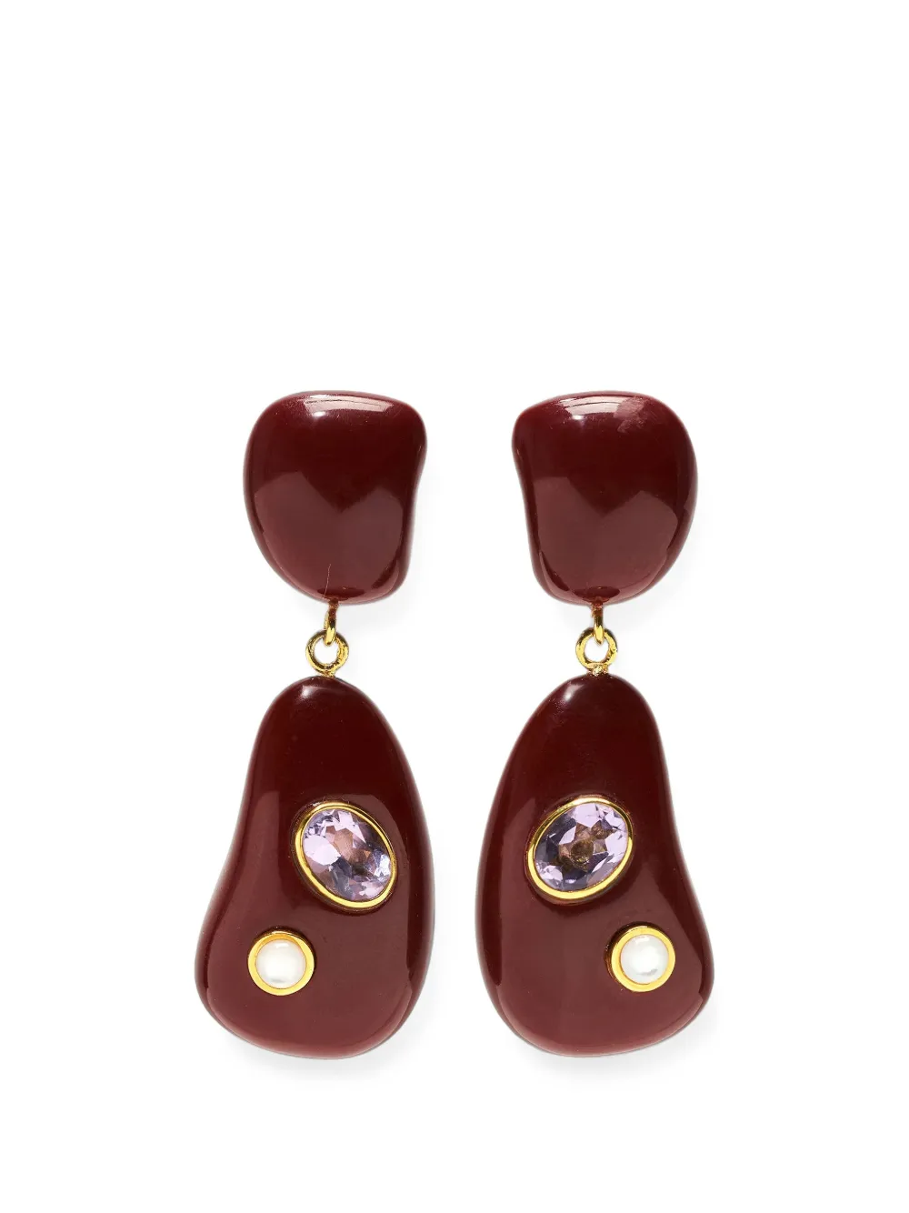 Lizzie Fortunato Satsuma pearl drop earrings - Oro