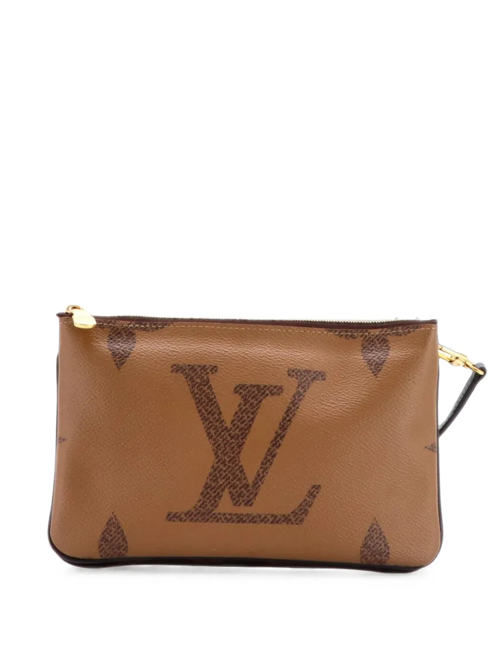 Louis Vuitton Pre-Owned Double Zip Pochette Reverse Monogram Giant clutch bag - Brown