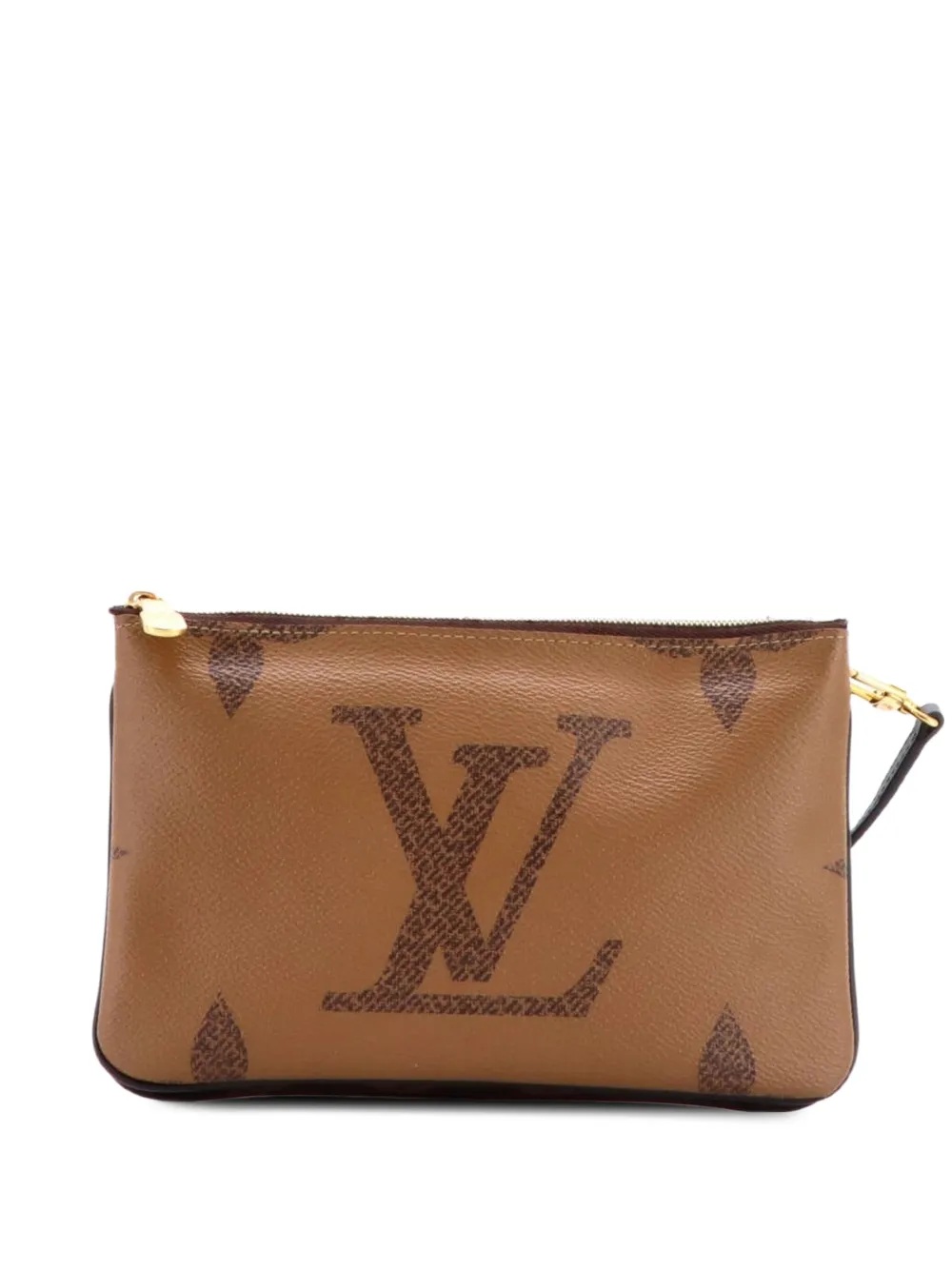 Louis Vuitton Pre-Owned Double Zip Pochette Reverse Monogram Giant clutch bag - Brown