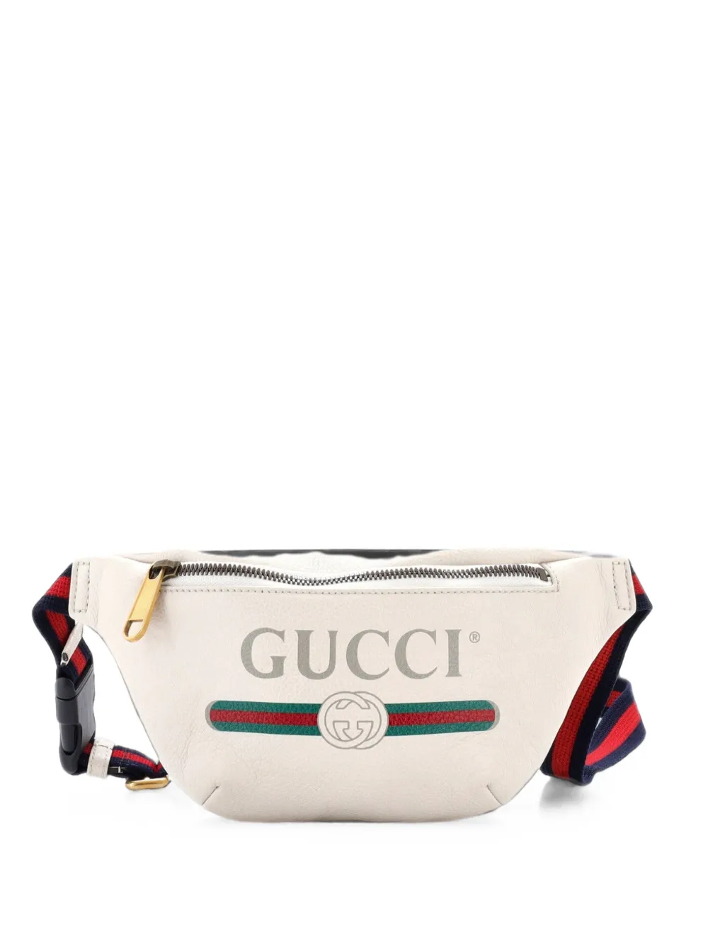 Gucci Pre-Owned petit sac banane à logo imprimé - Blanc Gucci Pre-Owned petit sac banane à logo imprimé - Blanc