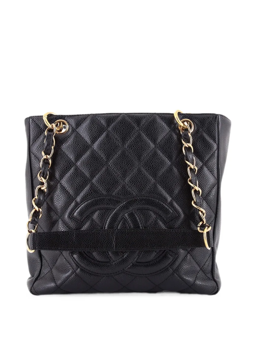 CHANEL Pre-Owned Petite Shopping Quilted Caviar tote bag - Nero