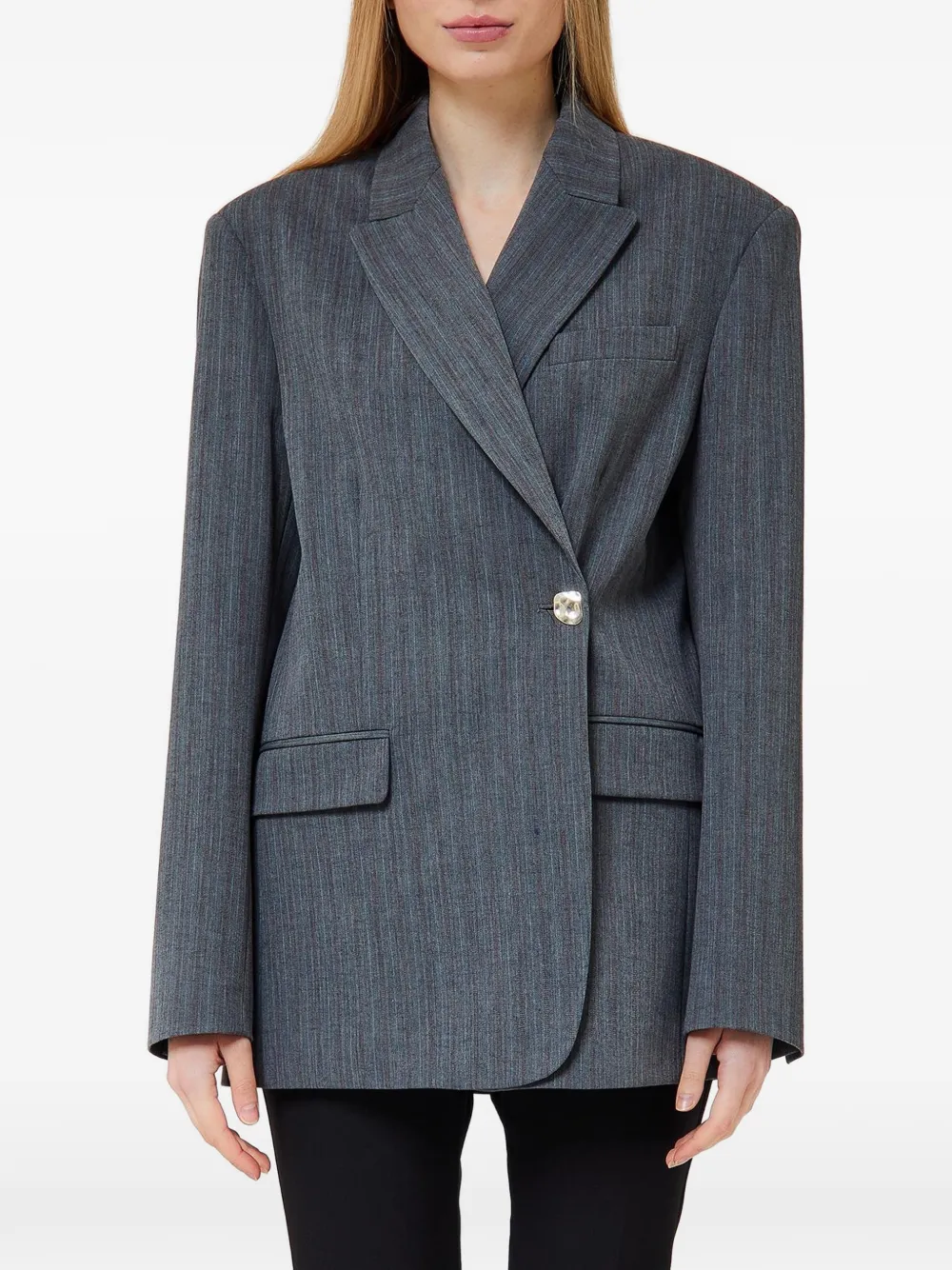 LIU JO blazer with button jewel - Grau