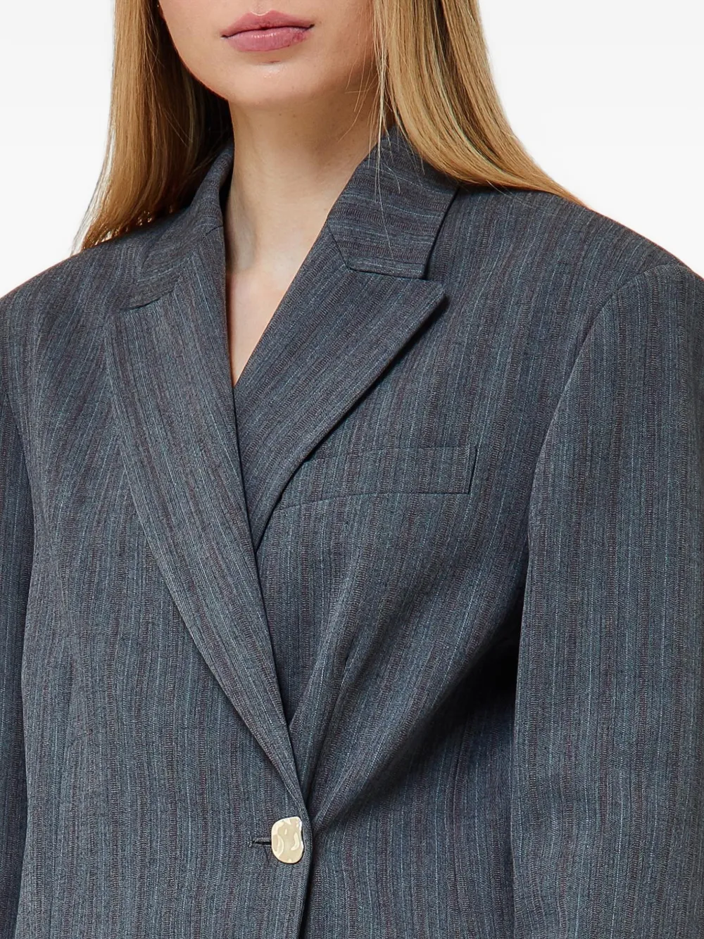 LIU JO Blazer met juweelknoop Grijs