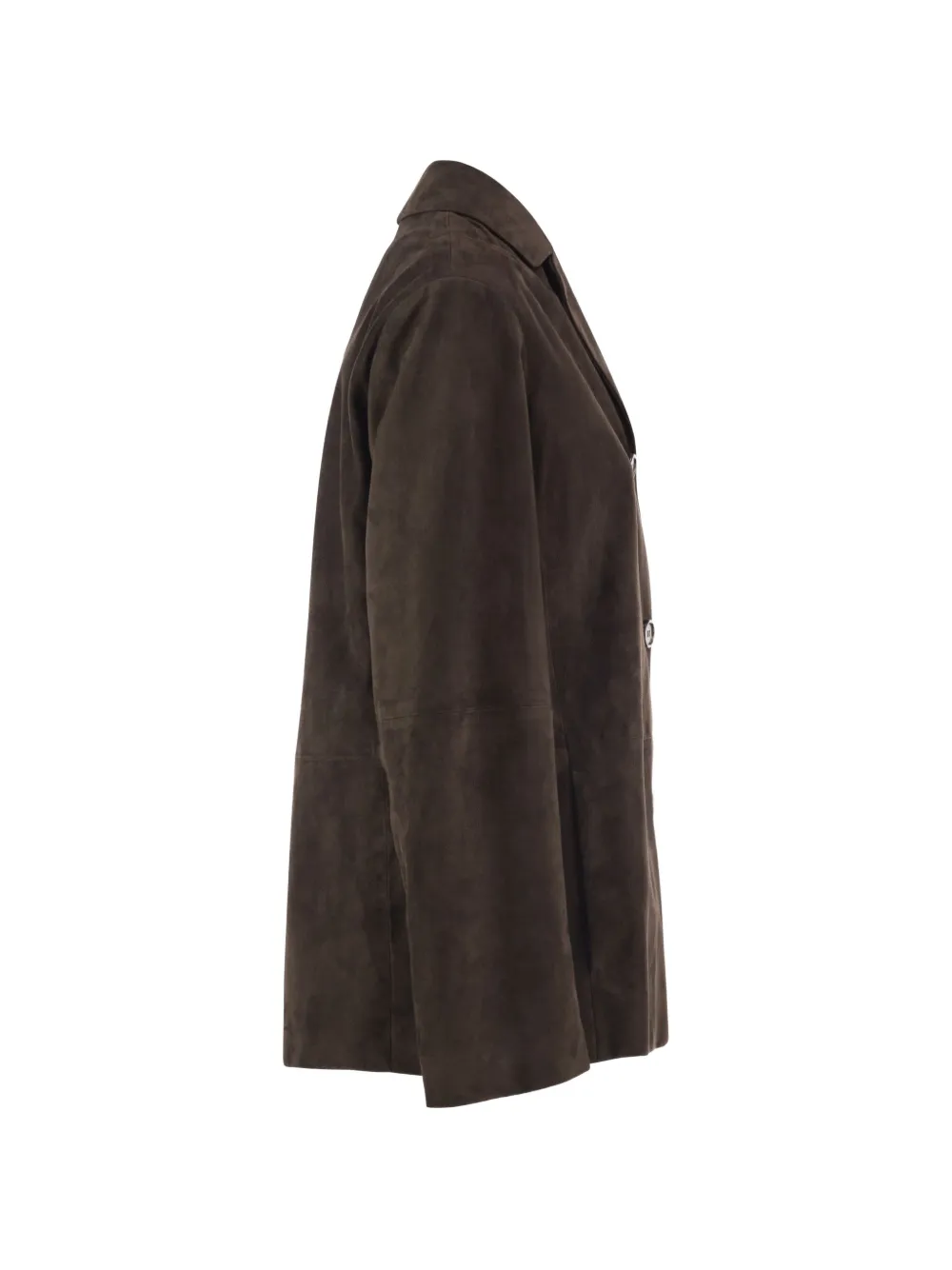 'S Max Mara single-breasted suede jacket Bruin