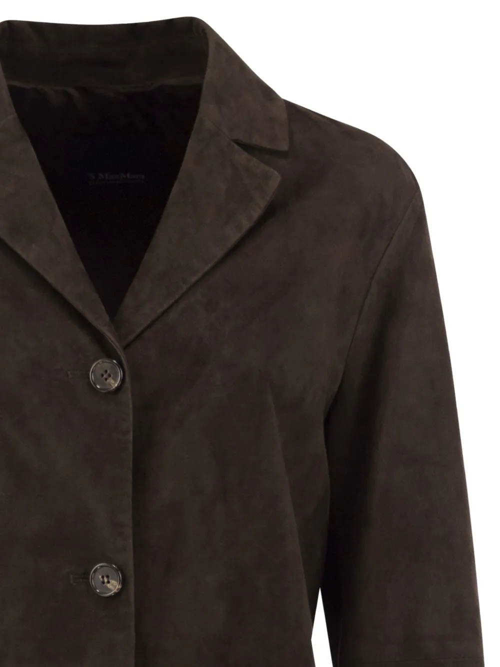 'S Max Mara single-breasted suede jacket Bruin