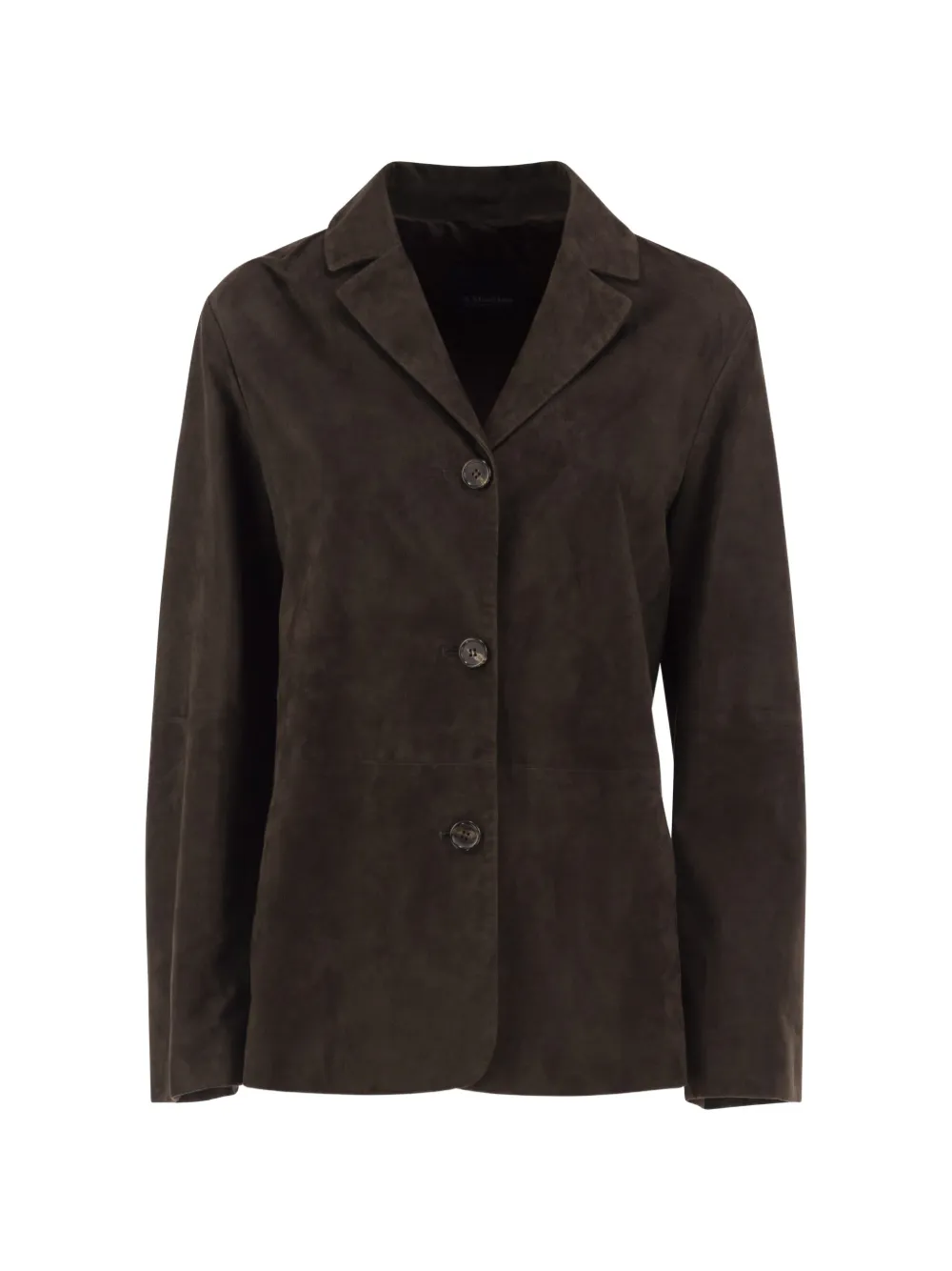 'S Max Mara single-breasted suede jacket - Braun