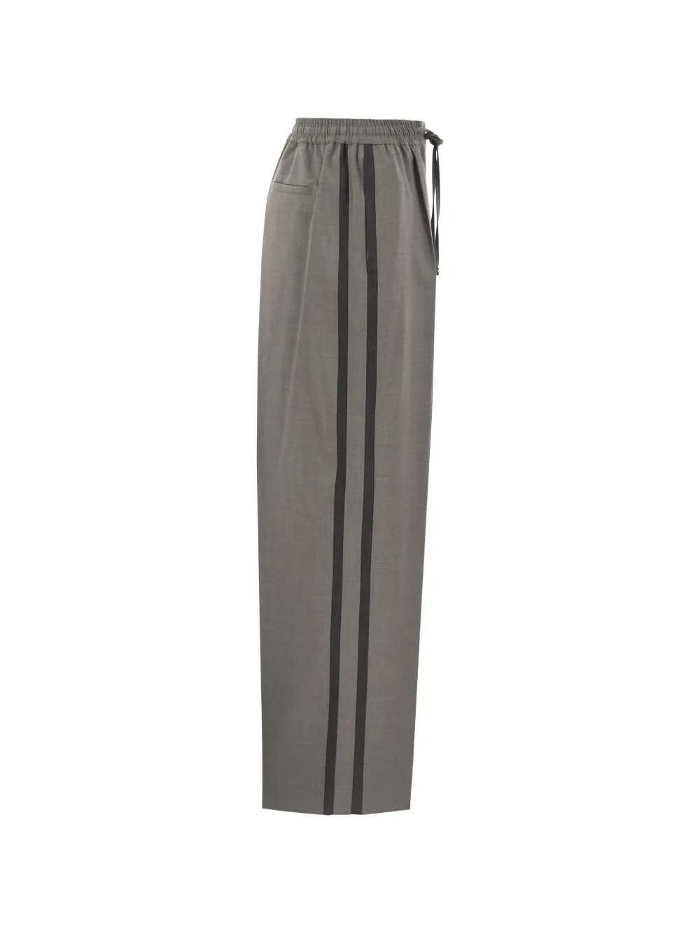 Sportmax Broek met trekkoord en zijstreep Grijs