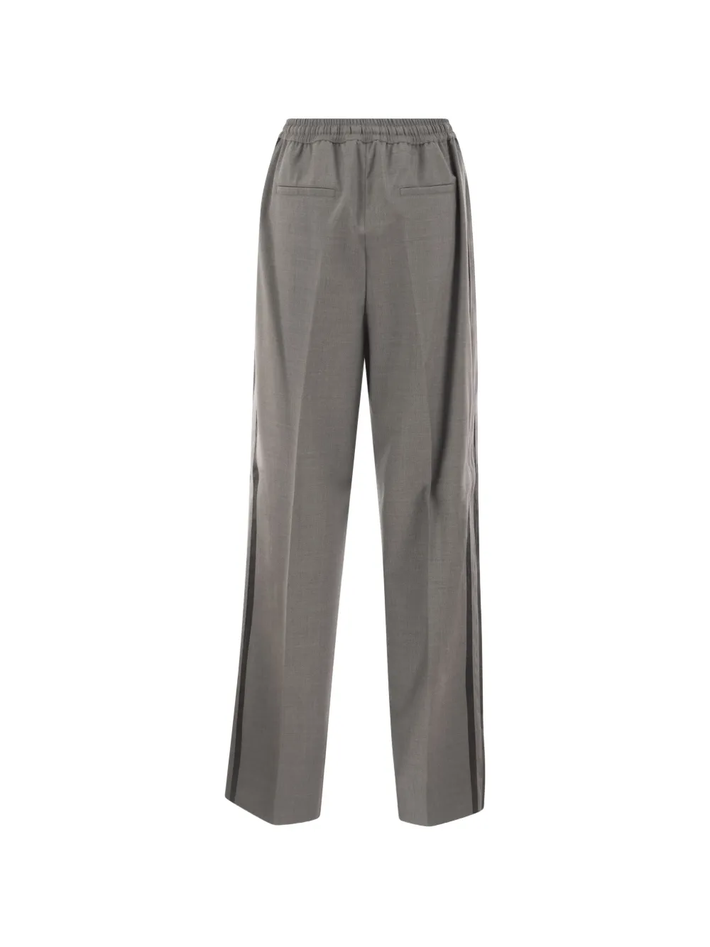 Sportmax Broek met trekkoord en zijstreep Grijs