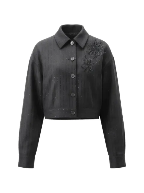LIU JO embroidered pinstripe jacket