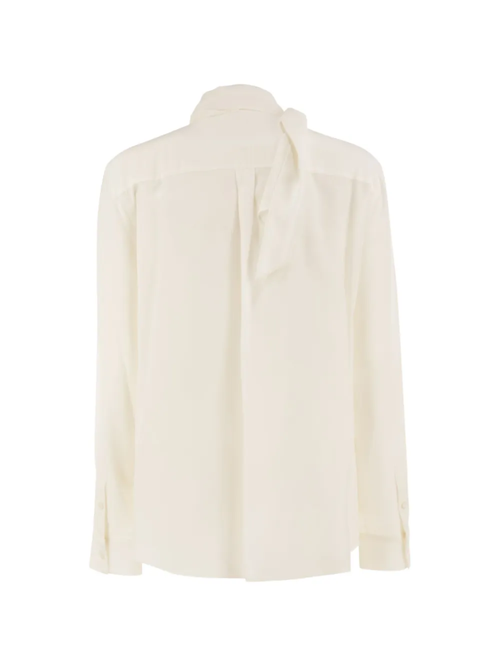 Weekend Max Mara Blouse met sjaal en kanten inzetstuk Wit