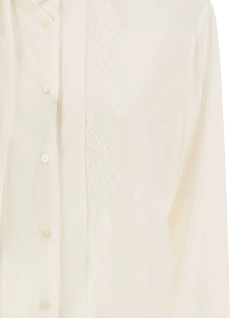 Weekend Max Mara Blouse met sjaal en kanten inzetstuk Wit