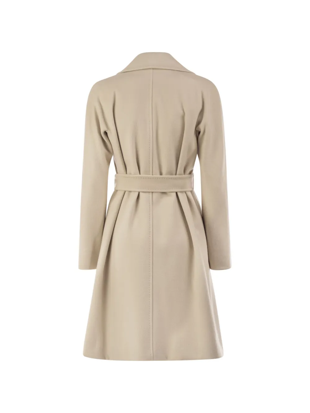 Max Mara Wikkelmantel met ceintuur Beige